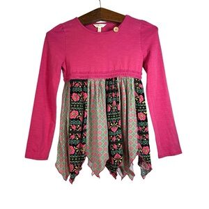 Matilda Jane Once Upon A Time Girls Winding Road Tunic Top Size 12 Floral Fairy